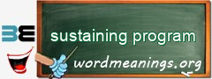 WordMeaning blackboard for sustaining program